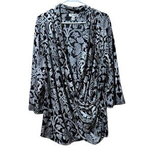 Dressbarn Women Size 22/24 Wrap Blouse Lightweight Stretch Formal City Career‎